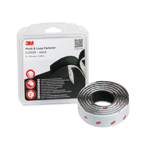Velcro branco Sj352b, 25x1,25m, 4,4mm