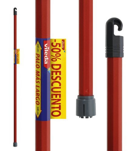 Vileda Palo Fregona Rojo 1.40 Click